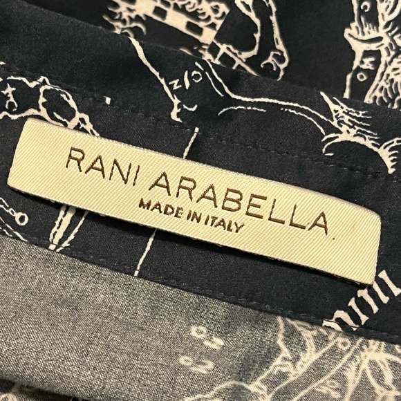 Rani Arabella Midi Shirt  Dress Celestial Zodiac Print Pockets Navy Italy Large - Picture 3 of 7